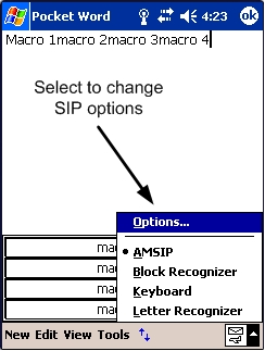 Configuring SIP options